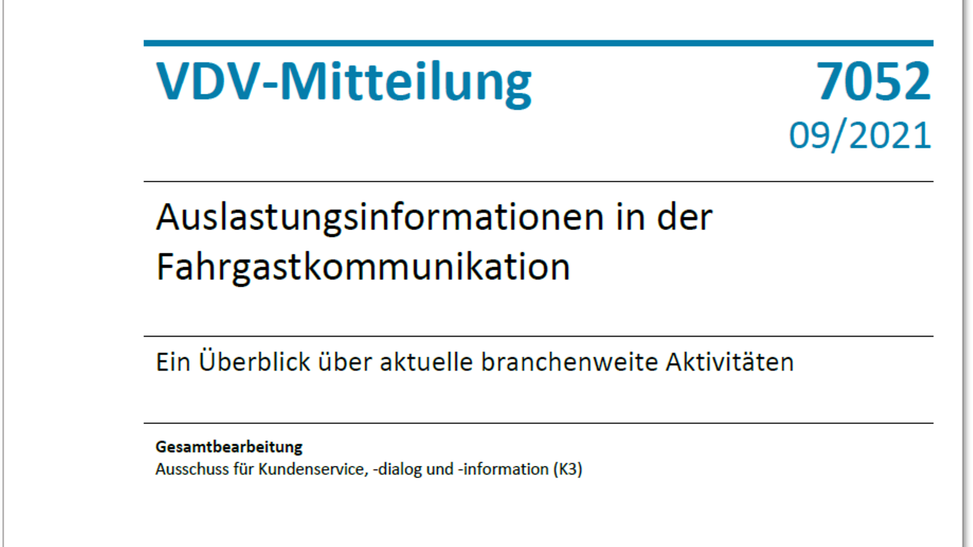 VDV-Mitteilung 2